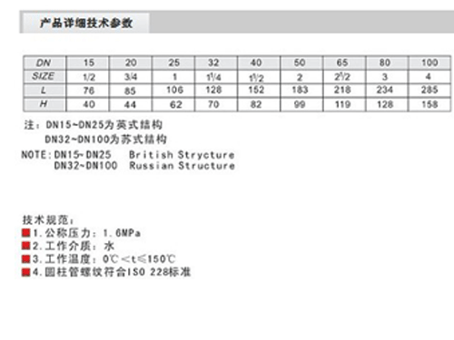 喷泉阀门参数